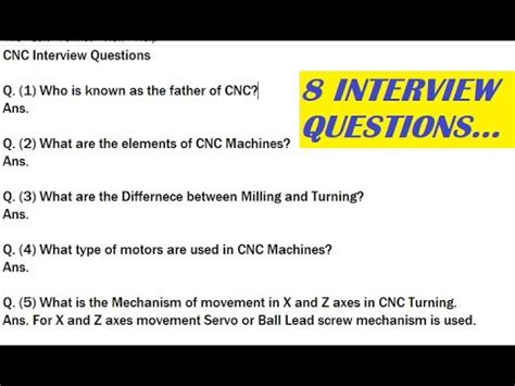 cnc machine maintenance interview questions|cnc machinists interview questions.